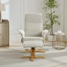 Alexia Heat Massage Chair & Stool In Stone lifestyle image