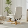 Alexia Heat Massage Chair & Stool In Stone lifestyle image