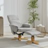 Alexia Heat Massage Chair & Stool In Grey lifestyle image