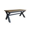 Heritage Editions Oak 2m Cross Leg Fixed Table on a white background