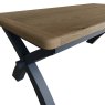 Heritage Editions Oak 2m Cross Leg Fixed Table on a white background