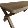 Heritage Editions Blue 2m Cross Leg Fixed Table on a white background