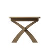 Heritage Editions Blue 2m Cross Leg Fixed Table on a white background