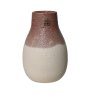 Kaemingk Kaemingk Pink and Beige Two Tone Reactive Glaze Vase