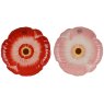 Kaemingk Assorted Dolomite Shiny Poppy Breakfast Plate top view