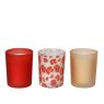 Kaemingk Set Of 3 Wax Filled Poppy Votives