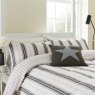 Helena Springfield Cooper's Stripe Duvet Cover Set Grey Linen close up