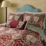 Morris & Co Honeysuckle & Tulip Duvet Cover Set Red And Gold close up