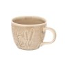 Siip Leaf Embossed Mug Beige tilted view