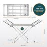 OurHouse Heated Winged Airer Specs sheet