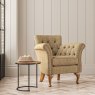 Knapton Herringbone Moss & Rust Accent Chair lifestyle