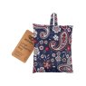 Eco Chic Eco Chic Blue Paisley Large Reusable Foldable Shopper Bag