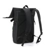 Eco Chic Eco Chic Black Recycled Canvas Roll Top Backpack