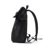 Eco Chic Eco Chic Black Recycled Canvas Roll Top Backpack