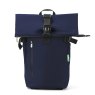 Eco Chic Eco Chic Navy Roll Recycled Canvas Roll Top Backpack