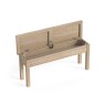 Cottage Collection Shallow Storage Bench oak