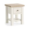 Cottage Collection Lamp Table With Shelf coconut