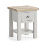 Cottage Collection Lamp Table With Shelf grey