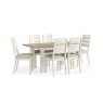 Cottage Collection 1.2m Extending Dining Table & 6 Chairs coconut