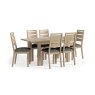 Cottage Collection 1.2m Extending Dining Table & 6 Chairs oak