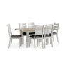 Cottage Collection 1.2m Extending Dining Table & 6 Chairs grey