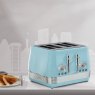 Daewoo Denver 4 Slice Toaster Sky Blue lifestyle