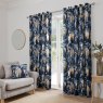 D&D Wisteria Eyelet Curtains Navy