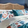 Sanderson Jackfruit Duvet Cover Set Indigo & Papaya close up