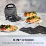 Daewoo 3 In 1 Sandwich Panini Crimp Maker 3 in 1 design