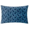 Paoletti Paoletti Boteh Blue & Navy Printed Velvet Cushion