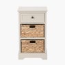 Farmhouse 1 Drawer 2 Basket Unit white background