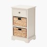 Farmhouse 1 Drawer 2 Basket Unit white background