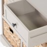 Farmhouse 2 Drawer 4 Basket Unit white background