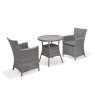 Bermuda Dark Round Bistro Set white background