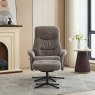 Nevada Swivel Chair & Stool Set In Ash Fabric lifestyle